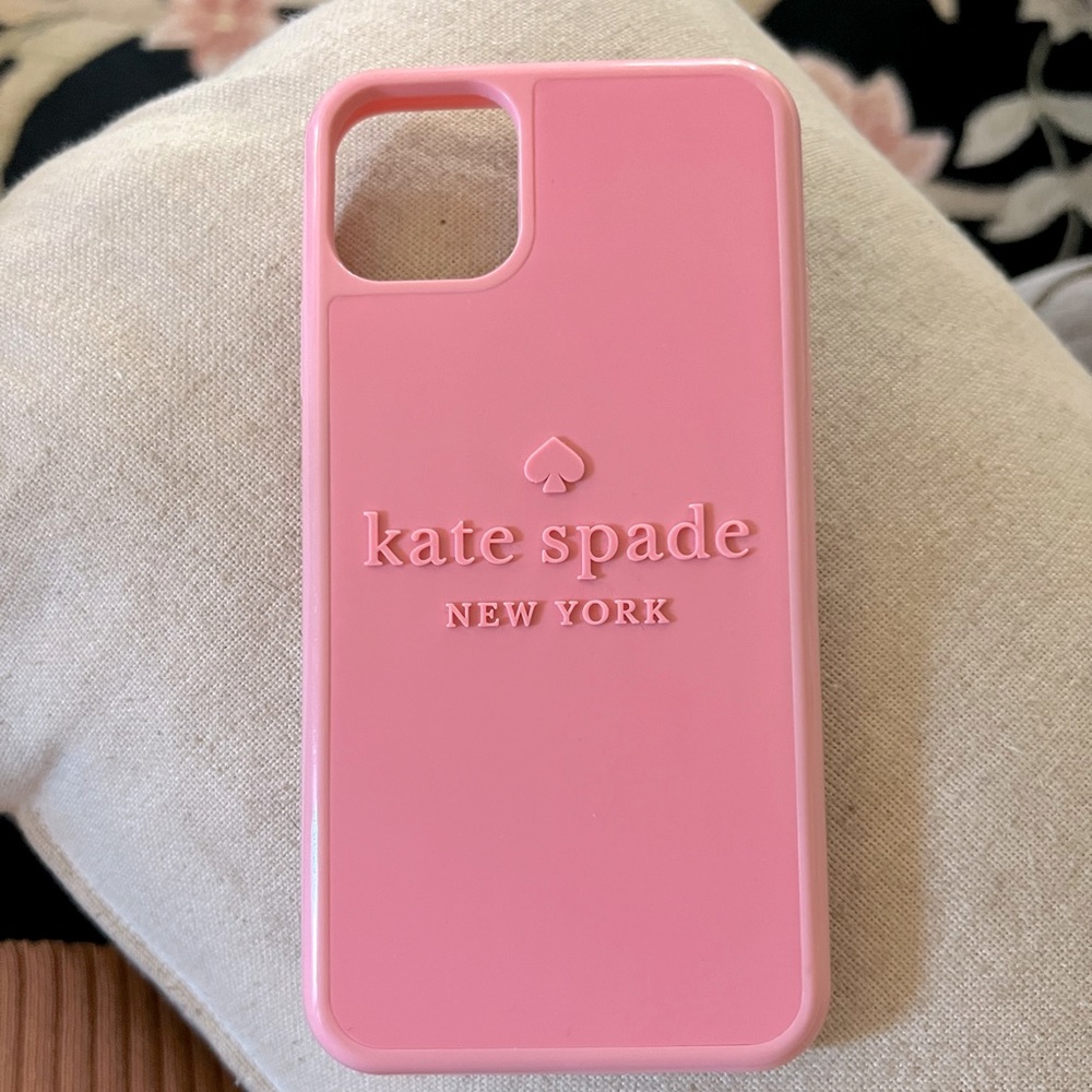 Kate Spade New York Pink Logo iPhone 11 Plus Phone Case, Rubberized